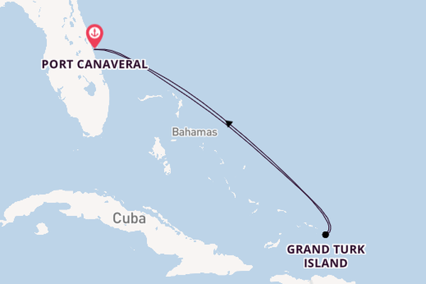 Caribbean from Port Canaveral, Florida, USA with the Star Princess