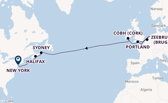 Transatlantic from Southampton, England with the Norwegian Prima