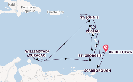 15 day cruise with the Renaissance to Bridgetown
