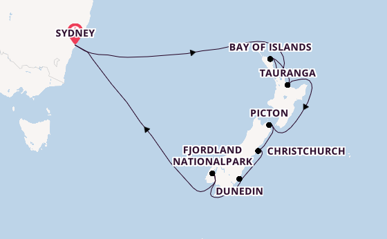Neuseeland ab Sydney auf der Grand Princess