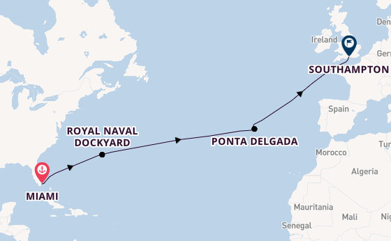Transatlantic from Miami, Florida, USA with the Freedom of the Seas