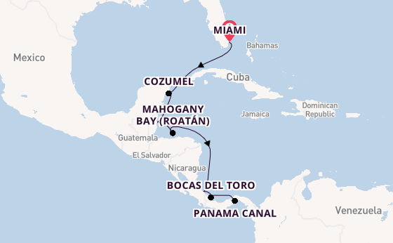 Central America from Miami, Florida with the Azamara Quest