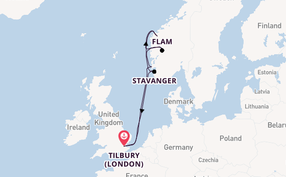 8 day voyage from Tilbury (London)