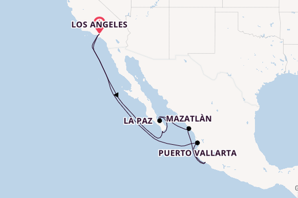 Mexikanische Riviera ab Los Angeles, USA auf der Seven Seas Prestige