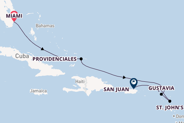 Caribbean vanaf Miami, Verenigde Staten met de EXPLORA IV