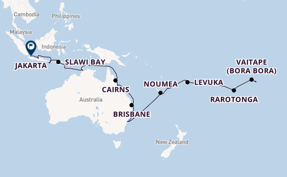 Polynesië vanaf Papeete, Frans-Polynesië met de VASCO DA GAMA