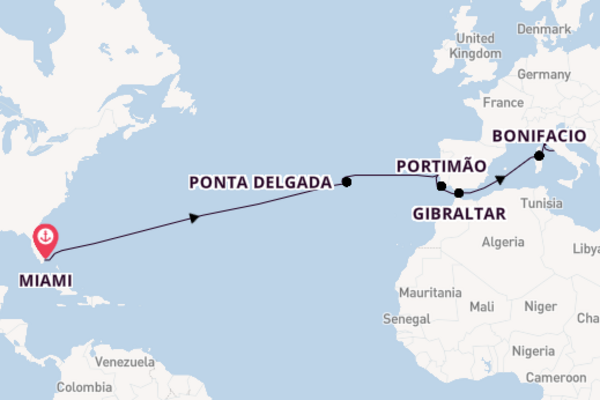 Transatlantic from Miami, Florida, USA with the Seabourn Encore