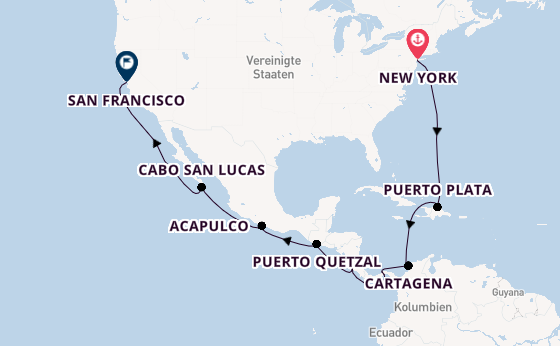 Mittelamerika ab New York auf der Norwegian Bliss