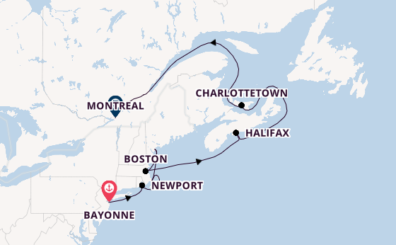 Amerikaanse Oostkust vanaf Bayonne, New Jersey, Verenigde Staten met de Silver Shadow