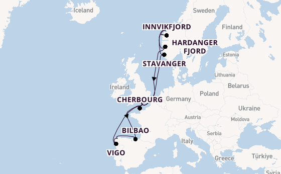 Norway from Southampton, England with the Arvia