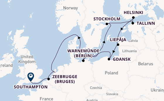 British Isles from Copenhagen, Denmark with the Seven Seas Splendor