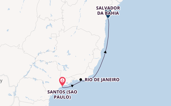 Brasilien ab Santos (Sao Paulo), Brasilien auf der MSC Virtuosa