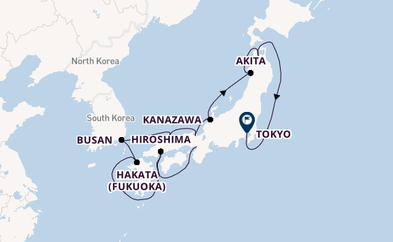 Japan from Osaka, Japan with the Azamara Pursuit