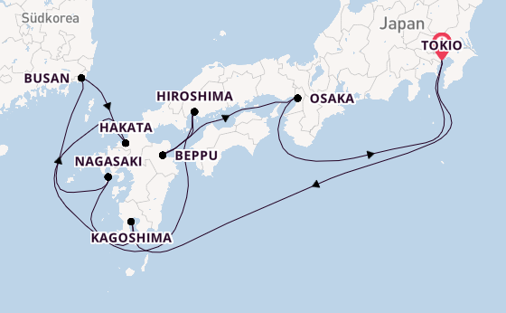 Japan ab Tokio, Japan auf der Explora III