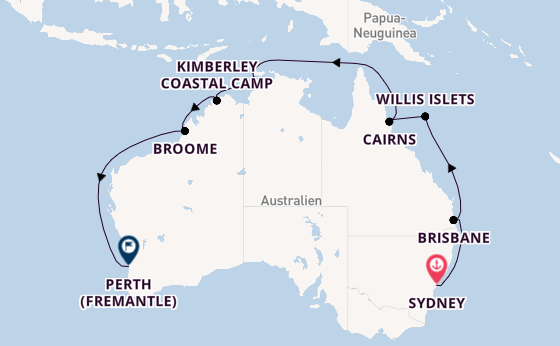 Australien ab Sydney auf der Grand Princess