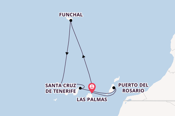 Kanarische Inseln ab Las Palmas, Gran Canaria auf der Mein Schiff 7