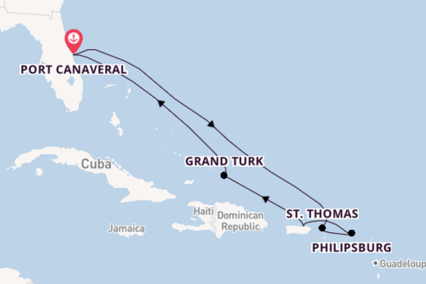 9daagse cruise met de Carnival Vista vanuit Port Canaveral