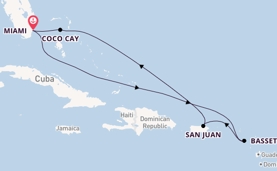 Caribbean from Miami, Florida, USA with the Celebrity Beyond