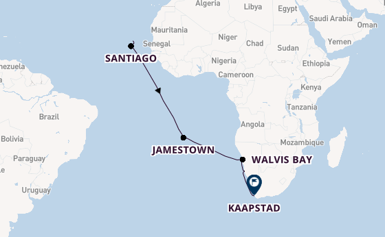 Zuidelijk Afrika vanaf Sal, Kaapverdische Eilanden met de HANSEATIC spirit