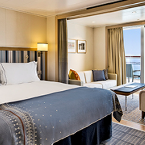 Come aboard the undefined and discover one of 20 cabin categories on a total of 10 decks that can accommodate 930 passengers. Choose your dream cabin and feel at home on board the undefined!