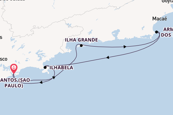 Brasilien ab Santos (Sao Paulo), Brasilien auf der MSC Divina