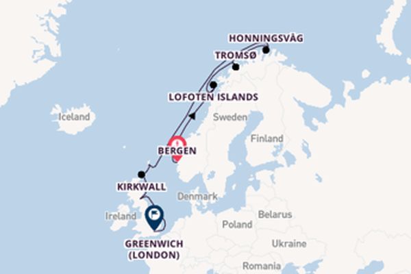 British Isles from Bergen, Norway with the Viking Mars