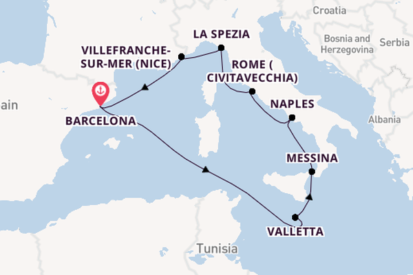 Western Mediterranean from Barcelona, Spain with the Celebrity Equinox