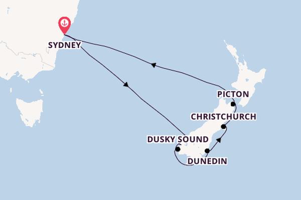 Nieuw Zeeland vanaf Sydney, Australië met de Anthem of the Seas®