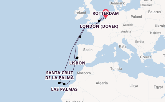 Canary Islands from Rotterdam, The Netherlands with the Nieuw Statendam