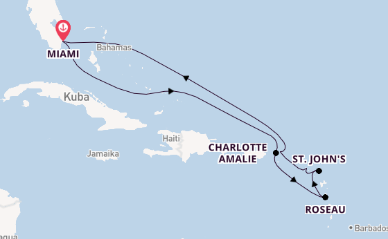 Karibik ab Miami auf der Seven Seas Grandeur