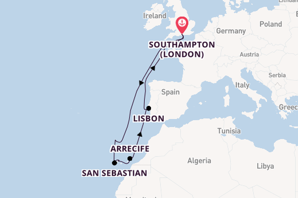 Canary Islands from Southampton, England with the Balmoral