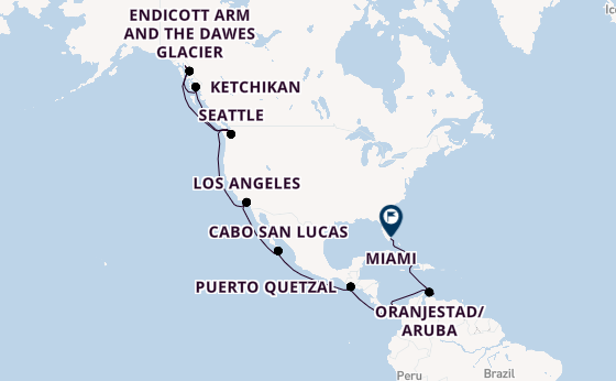 USA West Coast from Seattle, Washington, USA with the Queen Elizabeth
