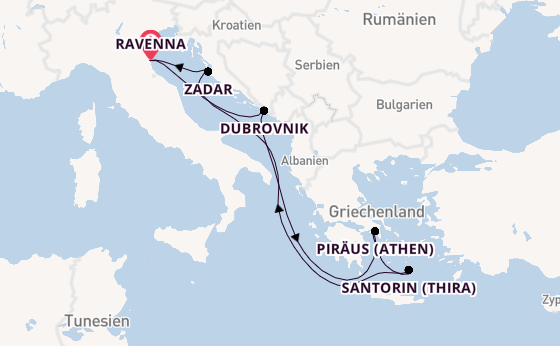 Mittelmeer ab Ravenna, Italien auf der Explorer of the Seas