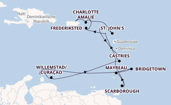 Karibik ab San Juan, Puerto Rico auf der Azamara Journey