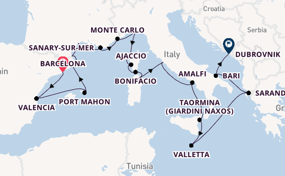 Western Mediterranean from Barcelona, Spain with the Seabourn Ovation 