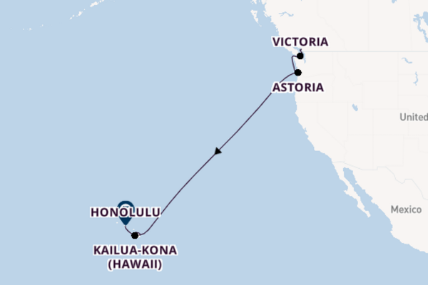 Cruising to Honolulu from Vancouver