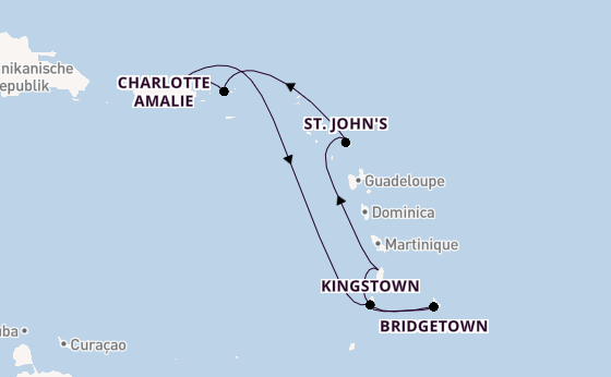Karibik ab San Juan, Puerto Rico auf der Celebrity Summit