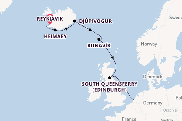 Arctica vanaf Reykjavik, IJsland met de Rotterdam