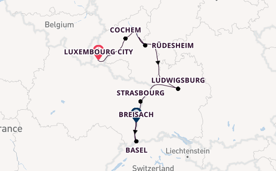 Rhine River, Europe from Luxembourg City, Luxembourg with the AmaCerto