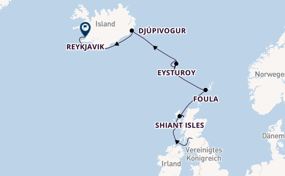 Schottland ab Glasgow, Schottland, Großbritannien auf der L'Austral