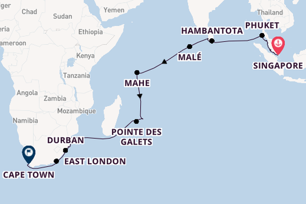 South East Asia from Singapore, Singapore with the Regatta