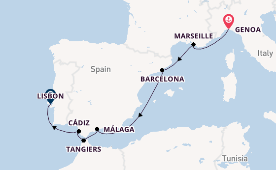 Western Mediterranean from Genoa, Italy with the EXPLORA IV
