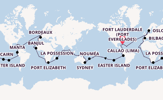 Round-the-World Trip from Australia with the Volendam