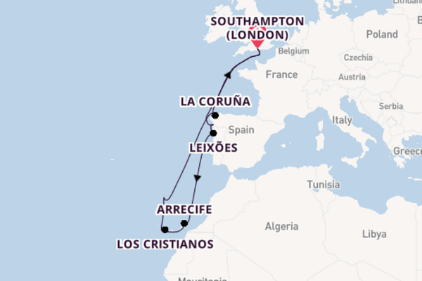 England From Southampton with the Celebrity Apex