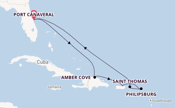 Caribbean from Port Canaveral, Florida with the Carnival Vista