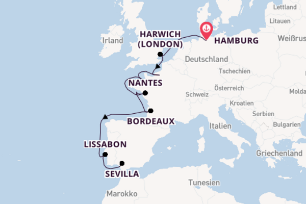 Hamburg, Lissabon und Sevilla genießen