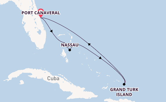 Caribbean from Port Canaveral, Florida, USA with the Adventure of the Seas