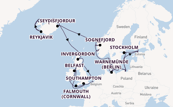 British Isles from Copenhagen, Denmark with the Regal Princess