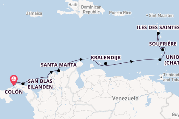 Zuidelijke Caraïben vanaf Colón, Panama met de Le Champlain