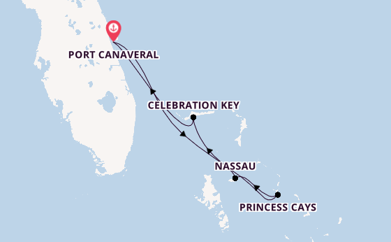 Caribbean from Port Canaveral, Florida, USA with the Carnival Freedom 